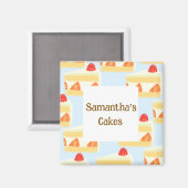 Erdbeerkuchen Magnet (Vorderseite/Rückseite)