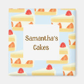 Erdbeerkuchen Magnet (Vorne)