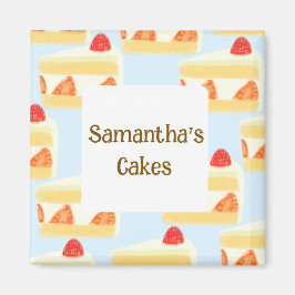 Erdbeerkuchen Magnet