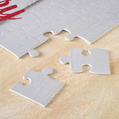 Erdbeerkuchen mit Minze aus weißem Holz Puzzle (Seite)