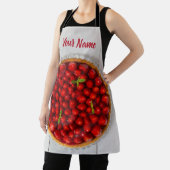 Erdbeerkuchen mit Minze aus weißem Holz Schürze (InSitu)