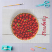 Erdbeerkuchen mit Minze aus weißem Holz Seidenpapier (Basteln)