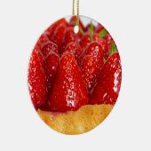 Erdbeerkuchen mit Minze Keramik Ornament (Rechts)