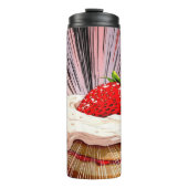 Erdbeerkuchen Nostalgie Thermosbecher (Vorderseite)