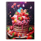 Erdbeerkuchen Notizblock (Vorderseite)