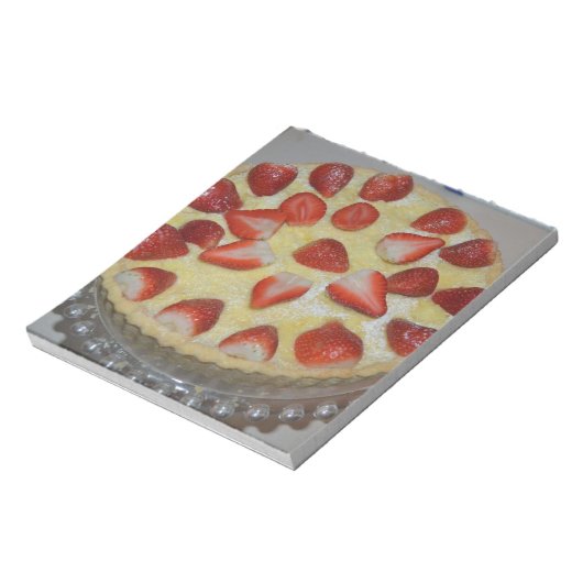 Erdbeerkuchen Notizblock (Rotiert)