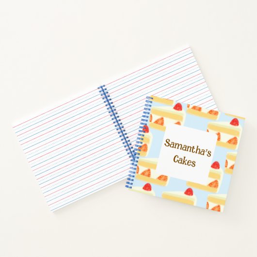 Erdbeerkuchen Notizblock (Innenseite)