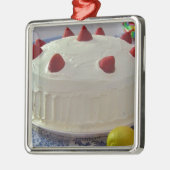 Erdbeerkuchen Ornament Aus Metall (Links)