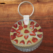 Erdbeerkuchen Schlüsselanhänger (Vorderseite)