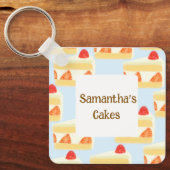 Erdbeerkuchen Schlüsselanhänger (Vorderseite)