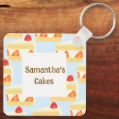 Erdbeerkuchen Schlüsselanhänger (Rückseite)