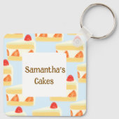 Erdbeerkuchen Schlüsselanhänger (Rückseite)