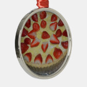 Erdbeerkuchen Silbernes Ornament (Rechts)