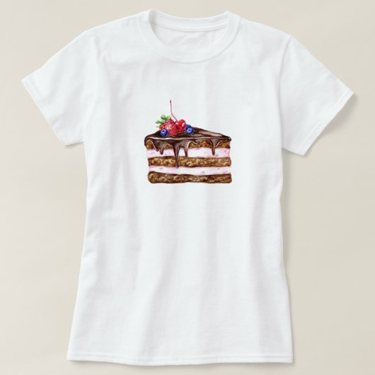 Erdbeerkuchen T-Shirt (Design vorne)