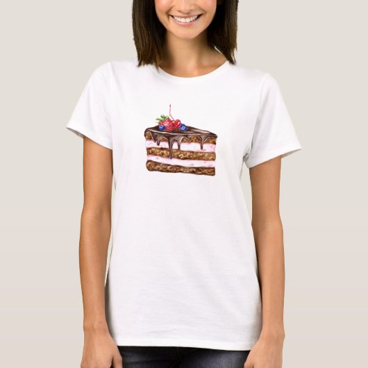 Erdbeerkuchen T-Shirt (Vorderseite)