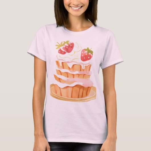 Erdbeerkuchen T-Shirt (Vorderseite)