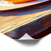 Erdbeerkuchen und Kaffee Freude Poster (Ecke)