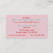 Erdbeerkuchen-Visitenkarte 2 Visitenkarte (Rückseite)