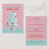 Erdbeerkuchen-Visitenkarte C Visitenkarte (Vorne/Hinten)