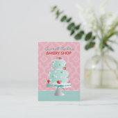 Erdbeerkuchen-Visitenkarte C Visitenkarte (Stehend Vorderseite)