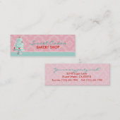 Erdbeerkuchen-Visitenkarte Mini Visitenkarte (Vorne/Hinten)