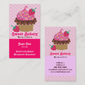Erdbeerkuchen-Visitenkarten Visitenkarte (Vorne/Hinten)