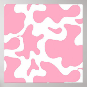 Erdbeerkuh   lustige Kuh-Leinwand Poster