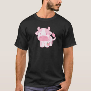 Erdbeerkuh Süß Rosa Pastell T-Shirt