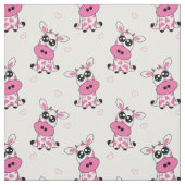 Erdbeerkühe mit Herz auf weiß, maßgeschneiderte Gr Stoff (Muster)