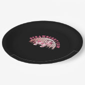 Erdbeerkühe Niedlich Pappteller (Schrägansicht)