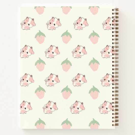 Erdbeerkühe Notizblock (Rückseite)