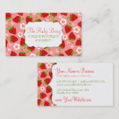 Erdbeerkundenspezifische Geschäfts-Telefonkarte Telefonnummerkarte (Vorne/Hinten)