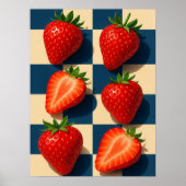 Erdbeerkunst, Fruchtige Kühnheit Poster (Vorne)
