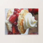 Erdbeerkurzgebäck-Dessert Puzzle (Horizontal)
