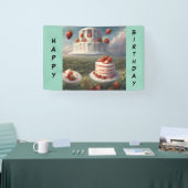 Erdbeerkurzgebäck-Happy-Birthday- Banner (Messe)
