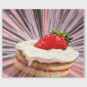 Erdbeerkurzgebäck Nostalgie Geschenkpapier (Flach)