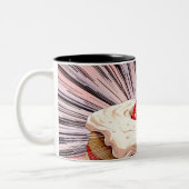 Erdbeerkurzgebäck Nostalgie Zweifarbige Tasse (Links)
