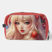 Erdbeerkutte Druck Nähtasche Waschbeutel (Vorderseite)