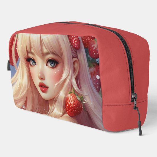 Erdbeerkutte Druck Nähtasche Waschbeutel (Rechte Ecke)