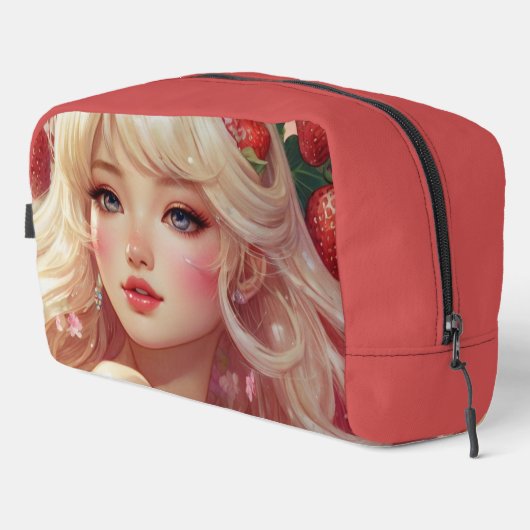 Erdbeerkutte Druck Nähtasche Waschbeutel (Rechte Ecke)