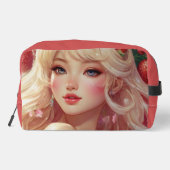 Erdbeerkutte Druck Nähtasche Waschbeutel (Rückseite)