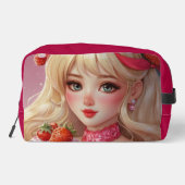 Erdbeerkutte Druck Nähtasche Waschbeutel (Rückseite)