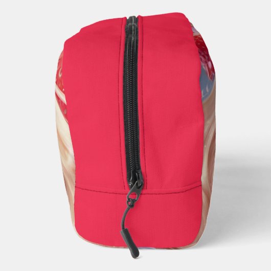 Erdbeerkutte Druck Nähtasche Waschbeutel (Rechts)