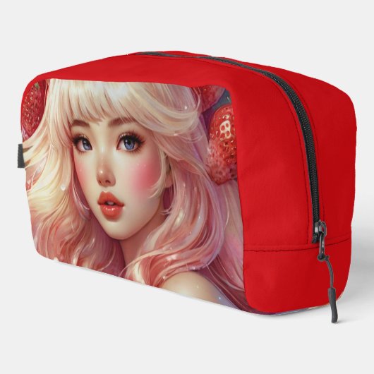 Erdbeerkutte Druck Nähtasche Waschbeutel (Rechte Ecke)