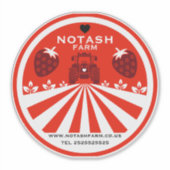 Erdbeerladen Aufkleber (Vorderseite)