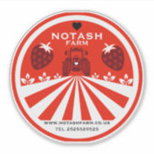 Erdbeerladen Aufkleber (Vorderseite)