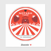 Erdbeerladen Aufkleber (Blatt)