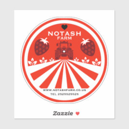 Erdbeerladen Aufkleber