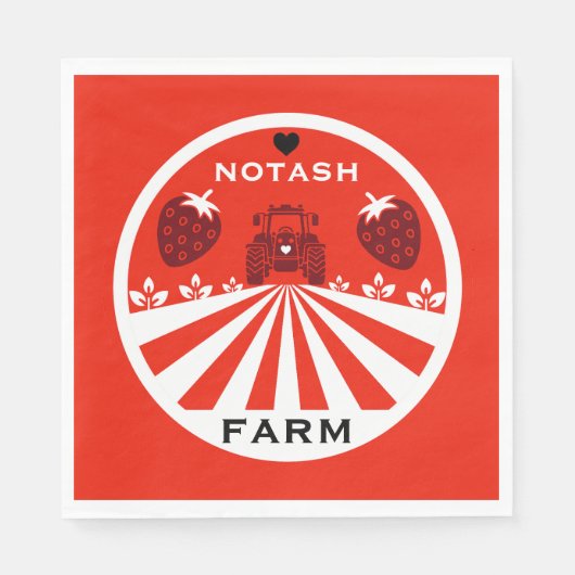 Erdbeerladen Serviette (Vorderseite)