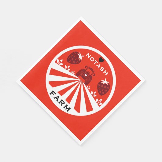 Erdbeerladen Serviette (Ecke)